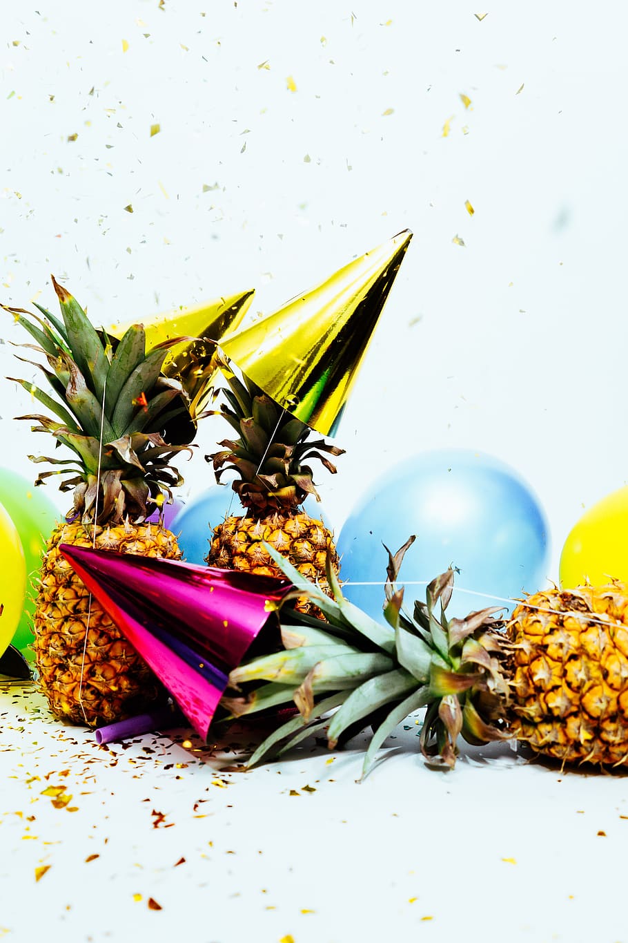 Pineapple Invitations, table, still life, decoration, fruits