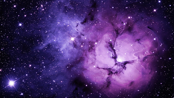 Pink Purple Blue Galaxy, color, generated, astrology, shape Free HD Wallpaper