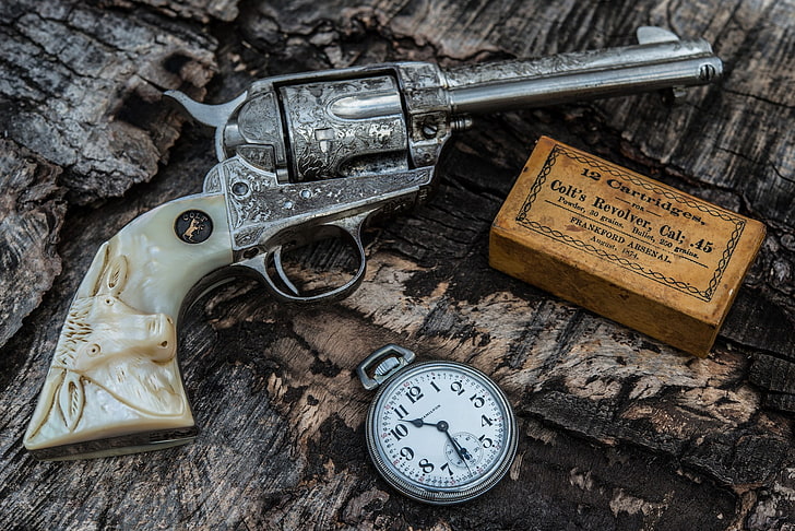 Ruger Cowboy Revolvers, 45 colt, old, obsolete, communication Free HD Wallpaper