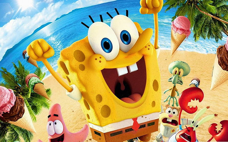 Spongebob Movie 1, representation, nature, water, spongebob Free HD Wallpaper