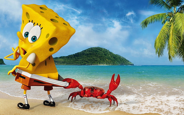 Spongebob Squarepants Games, holiday, beach, animal representation, animal themes Free HD Wallpaper