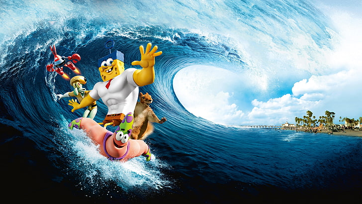 Spongebob Water, leisure activity, travel, females, art Free HD Wallpaper