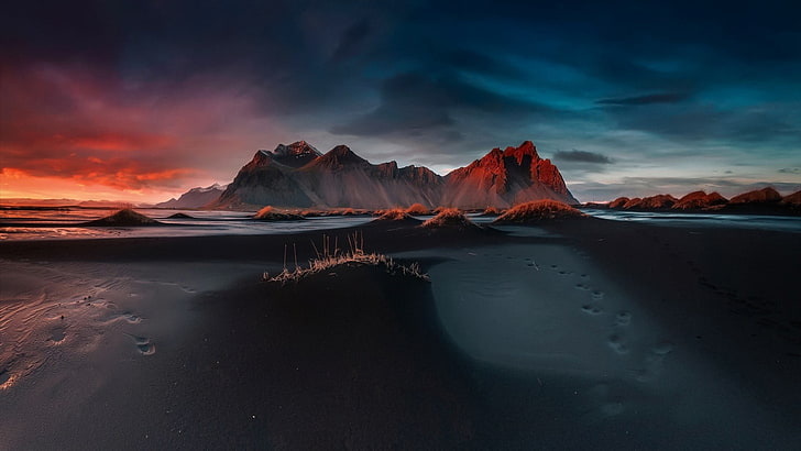 Stokksnes Iceland Smitt iStock, landscape, mountain range, vatnajokull national park, no people Free HD Wallpaper