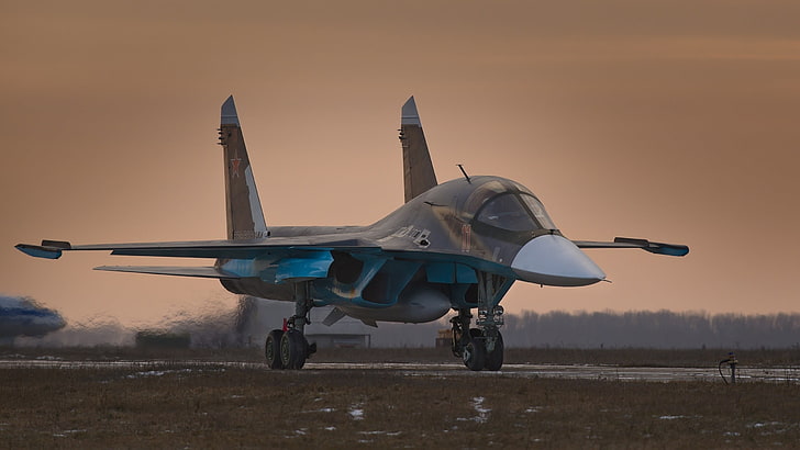 Sukhoi Su 23, flying, bomber, nature, aerospace industry Free HD Wallpaper