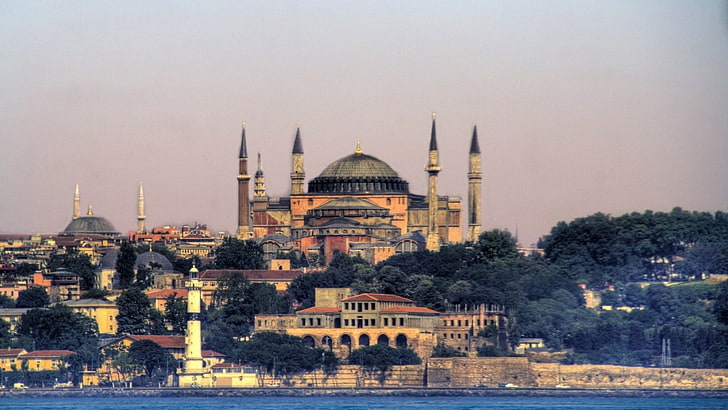 Blue Mosque Istanbul, built structure, travel destinations, turkey, hagia sophia Free HD Wallpaper