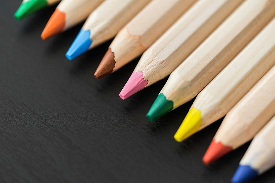 Colored Pencils Techniques, blue, single object, no people, pencils Free HD Wallpaper