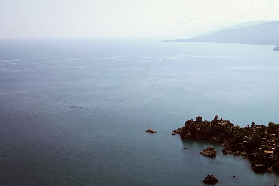 Fa'a Samoa, aerial view, horizon over water, nonurban scene, nature Free HD Wallpaper