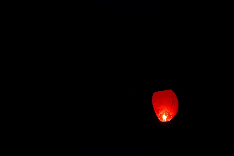 Floating Lanterns Meaning, no people, lamp, burning, orange Free HD Wallpaper