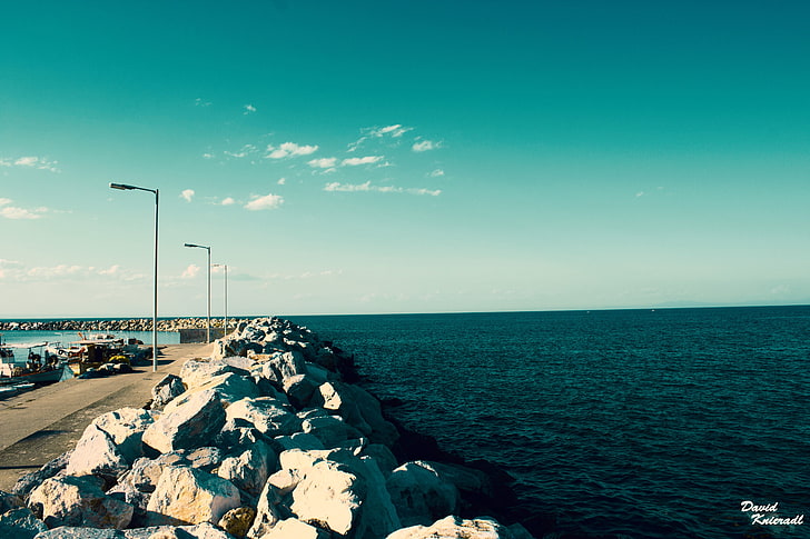 Fondos Hipster, trees, beach, temple, blue Free HD Wallpaper