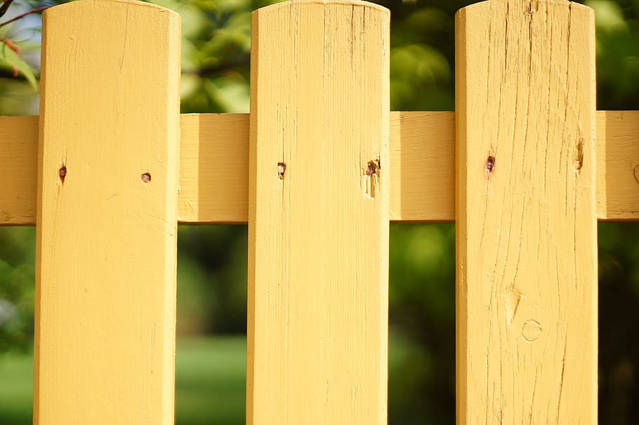 Green Mesh Fencing, closeup, wooden post, focus on foreground, sunny Free HD Wallpaper