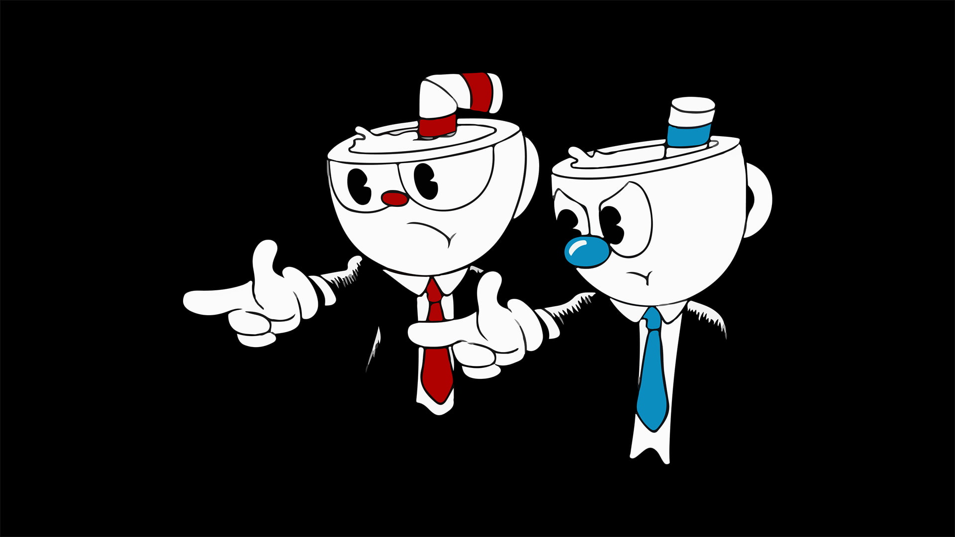 humor, cuphead video game, pulp fiction