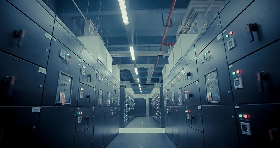HyperScale Data Center, industry, electrical cabinet, factory, protection Free HD Wallpaper