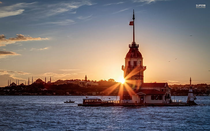 Istanbul Bosphorus Cruise, kiz kulesi, turkish, istanbul, turkey Free HD Wallpaper