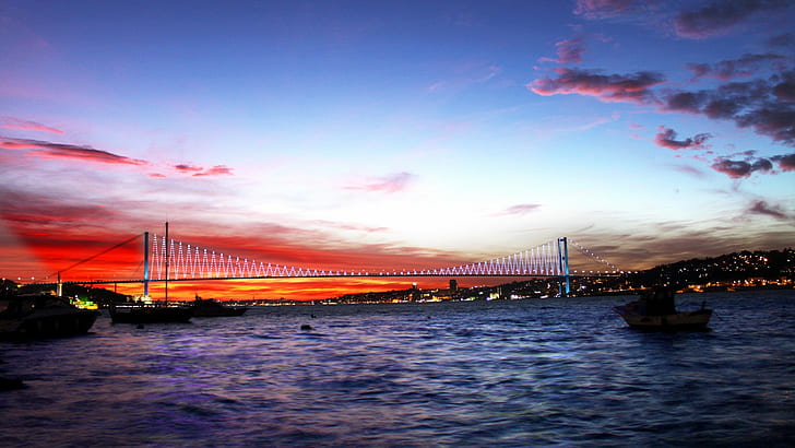 Istanbul Constantinople, turkish, bosphorus bridge, istanbul, bosphorus Free HD Wallpaper