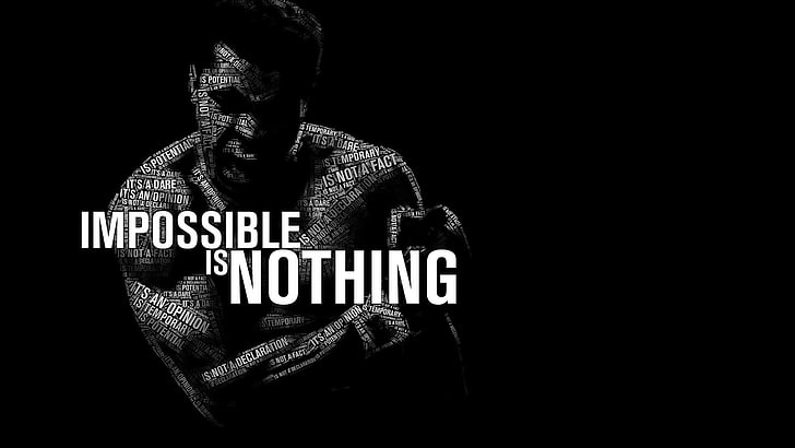 Muhammad Ali Motivation, simple background, one person, closeup, black background