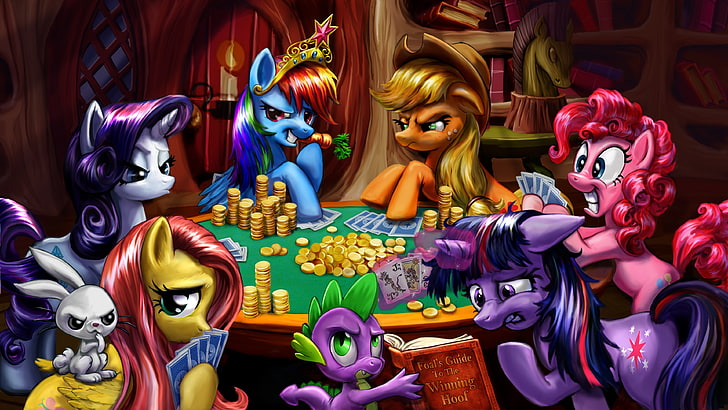 My Little Pony Explore Equestria, technology, art, applejack, gambling Free HD Wallpaper