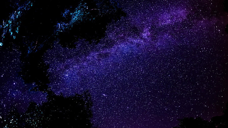 night sky, night, sky, purple Free HD Wallpaper