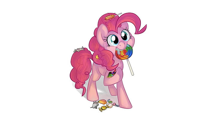 Pinkie Pie Hug, pie, white, sweets, candy Free HD Wallpaper