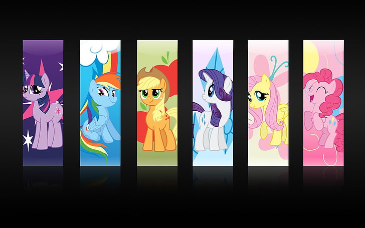 pinkie, sparkle, twilight, applejack Free HD Wallpaper