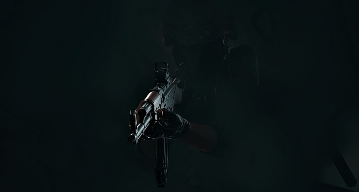 Pubg Black, one person, safety, black background, games