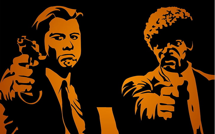 Pulp Fiction Film Poster, silhouette, creativity, outdoors, closeup Free HD Wallpaper