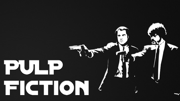 Pulp Fiction Wolf, samuel l jackson, men, sign, two people Free HD Wallpaper