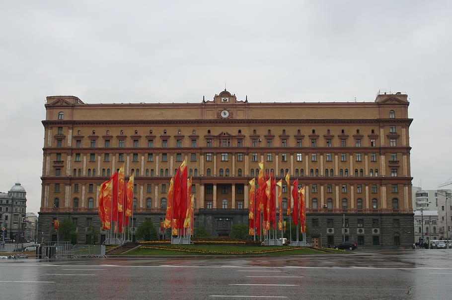 Russian KGB, facade, rain, travel destinations, built structure Free HD Wallpaper