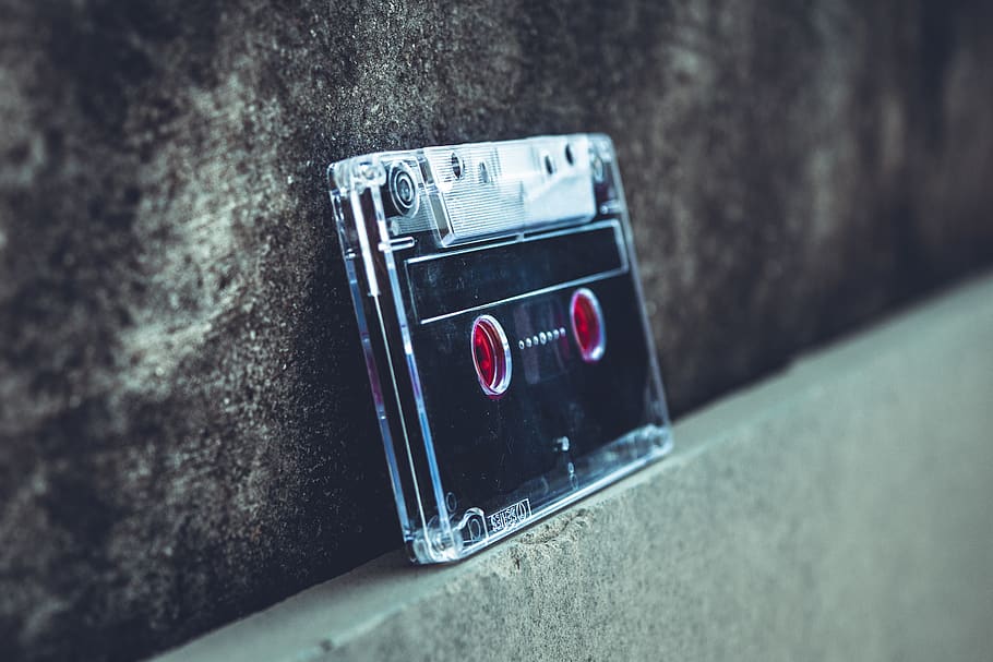 Tangled Cassette Tape, obsolete, textured, security, communication Free HD Wallpaper