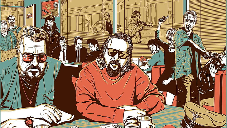 The Big Lebowski Artwork, no country for old men, creativity, movies, men Free HD Wallpaper