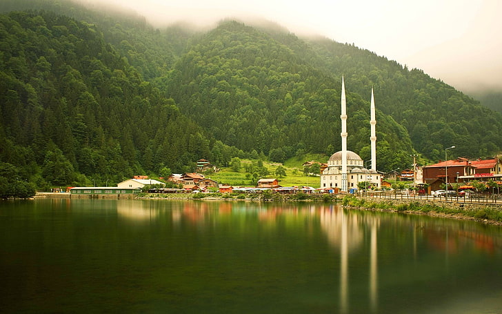 Trabzon Beach, mosque, outdoors, architecture, growth Free HD Wallpaper