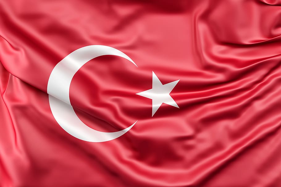 Turkish Culture, insignia, studio shot, rippled, red Free HD Wallpaper