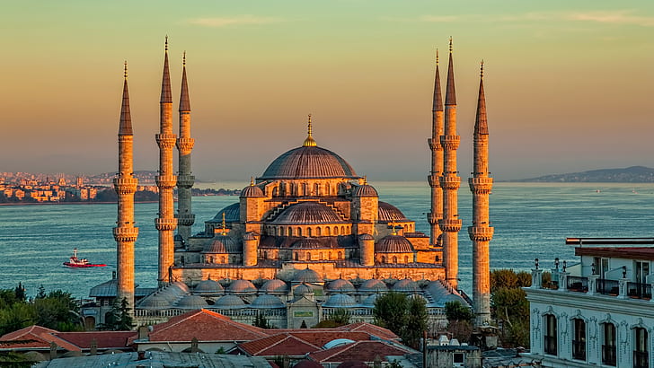 Turkish Mosque, istanbul, sultan ahmed mosque, turkey, Mosque Free HD Wallpaper