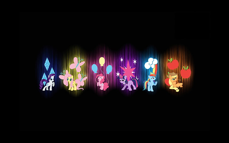 twilight sparkle, rarity, applejack, pinkie pie Free HD Wallpaper