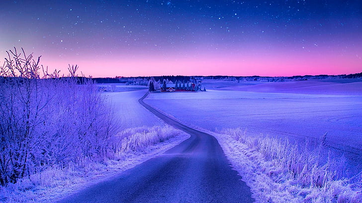 Winter Sky Stars, evening, night, norway, night sky Free HD Wallpaper