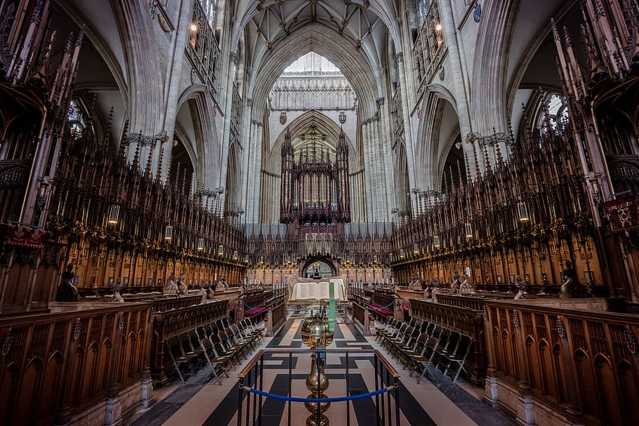 York Minster Fire, historic, gothic style, building, famous Free HD Wallpaper