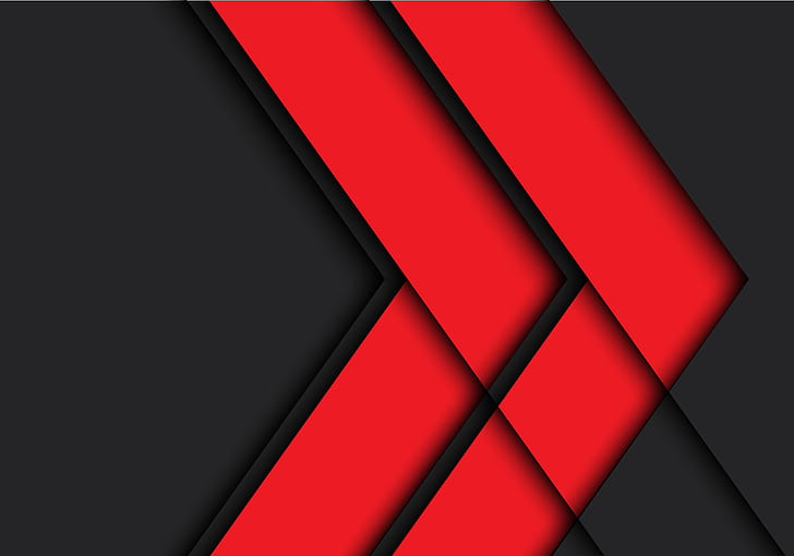 Abstract Arrow, material, design, red, line Free HD Wallpaper