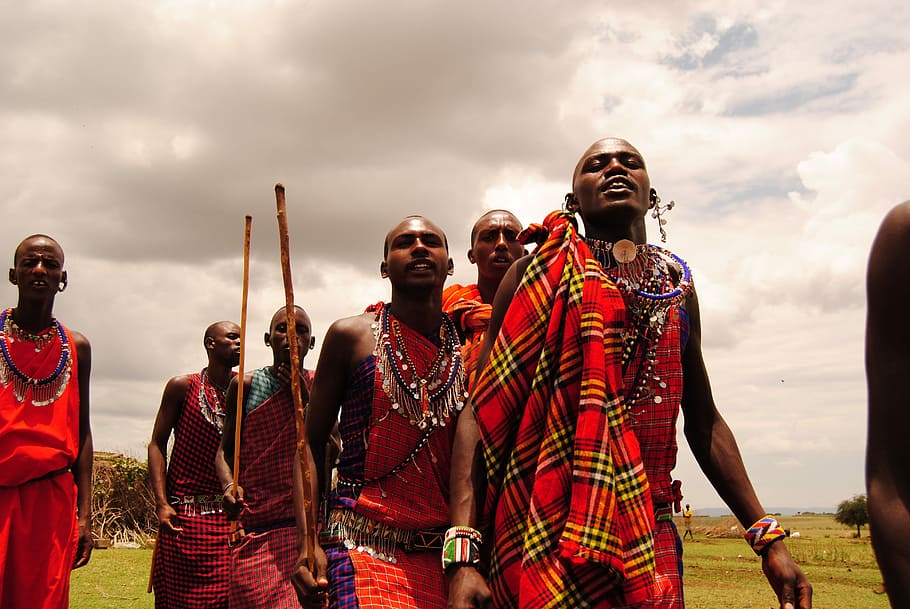 African Wedding Dance, young adult, adults only, traditional clothing, young men