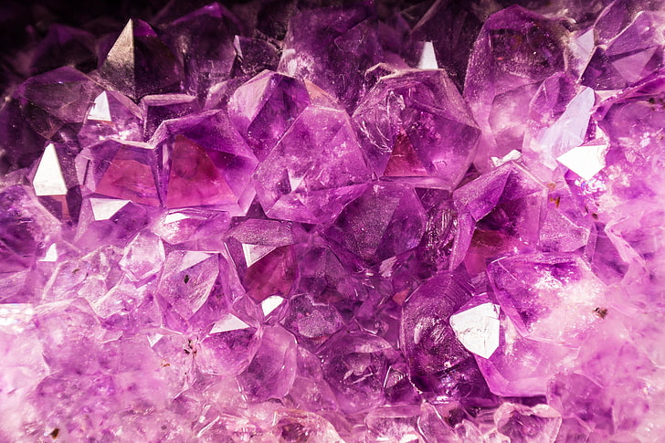 Amethyst Rock Crystal, rough, gemstone, mineral, no people Free HD Wallpaper