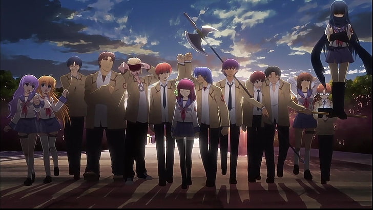 Anime Like Angel Beats, standing, nakamura yuri, marching band, full length Free HD Wallpaper