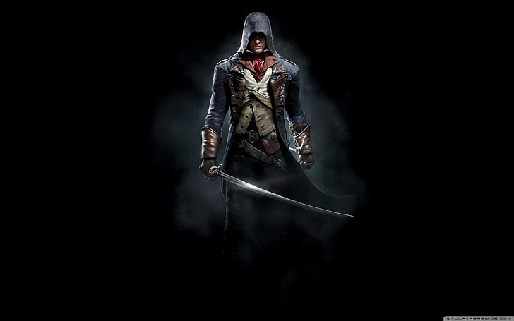 Assassin's Creed Unity Xbox 360, standing, women, black background, assassins creed Free HD Wallpaper