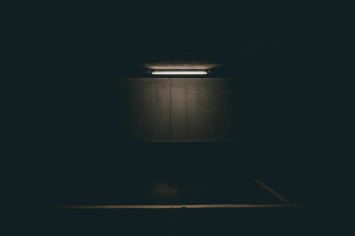Blue Spotlight, spotlights, dark background, dark, black Free HD Wallpaper