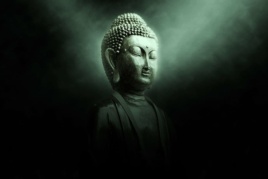 Buddha Quote Thought, human face, exposure, mystery, buddha Free HD Wallpaper