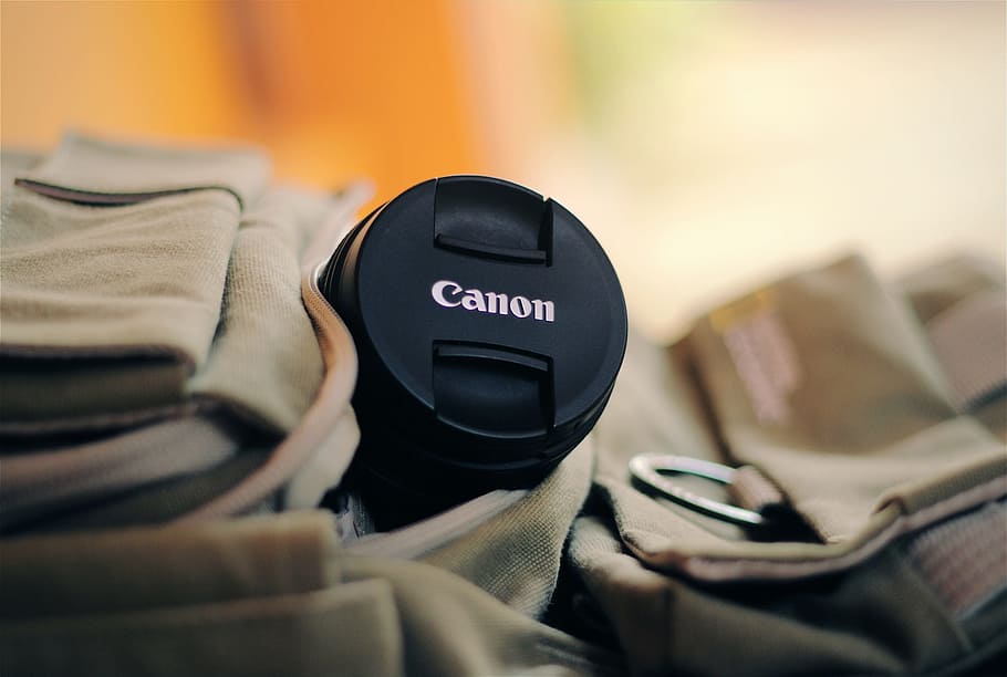 Canon Inc., dslr, closeup, black color, retail Free HD Wallpaper