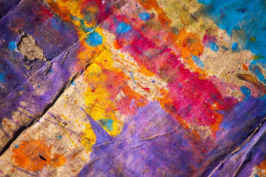 Colorful Abstract Paintings, abstract backgrounds, textured, textured effect, multi colored Free HD Wallpaper