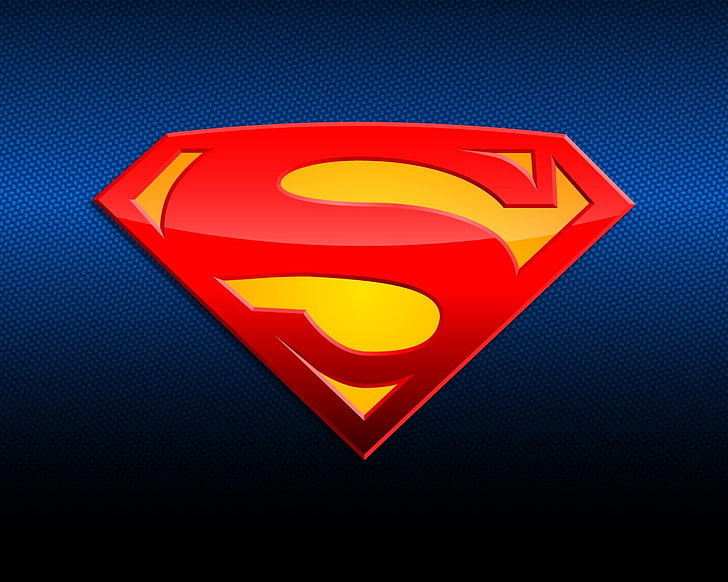 Cool 3D Superman, orange color, indoors, direction, guidance Free HD Wallpaper