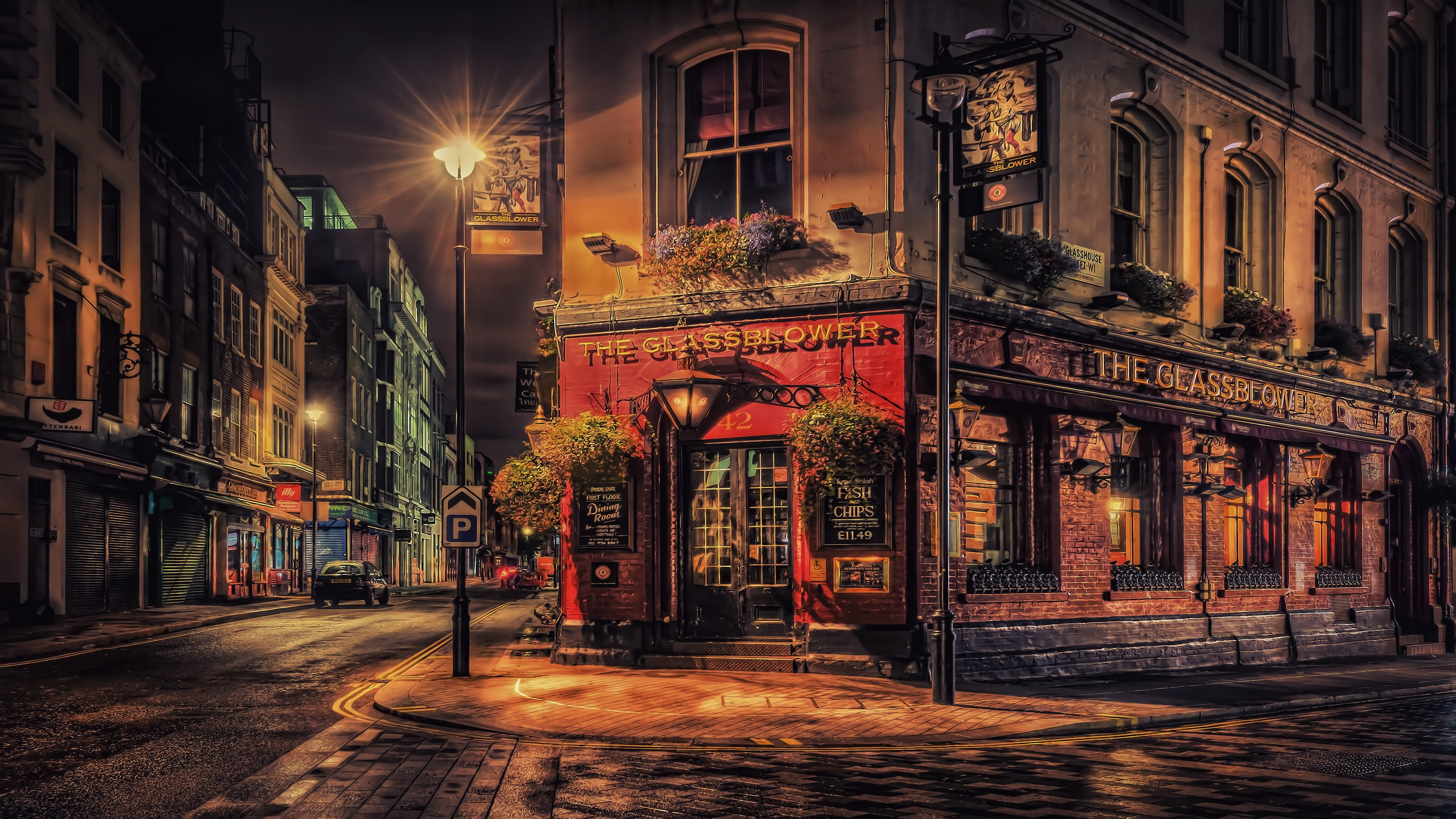 Cozy Fireplace, london, night, city, London