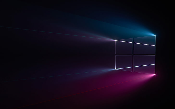 Dark HD Windows 10, no people, windows, laser, technology Free HD Wallpaper