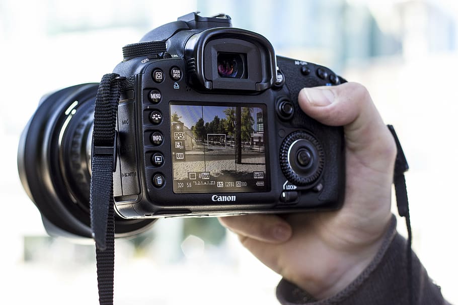 digital camera, one person, lens, photographing