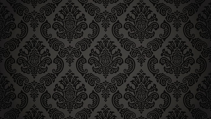 floral, pattern, abstract, dark background Free HD Wallpaper
