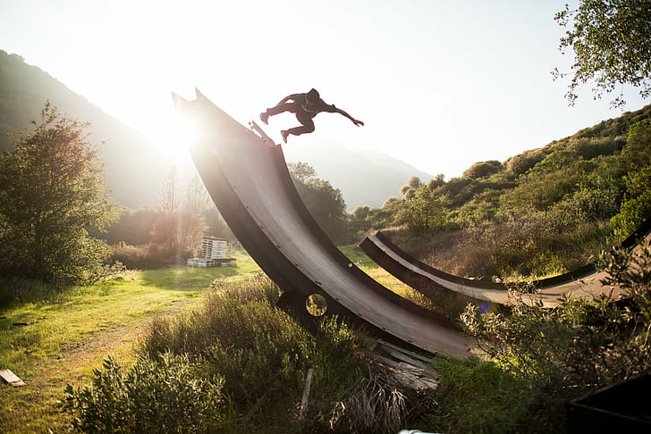 Graw Jump Ramps, mountain, nature, sk8, sky Free HD Wallpaper